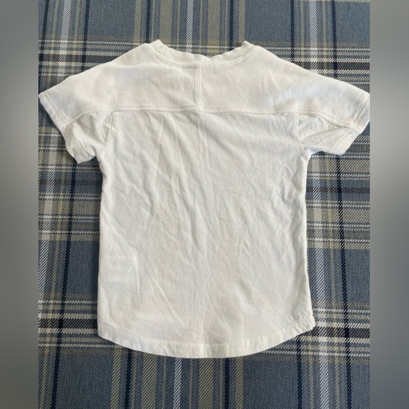 AG Adriano Goldschmied Toddler Boys White Waffle Short sleeved Shirt - Picture 4 of 4